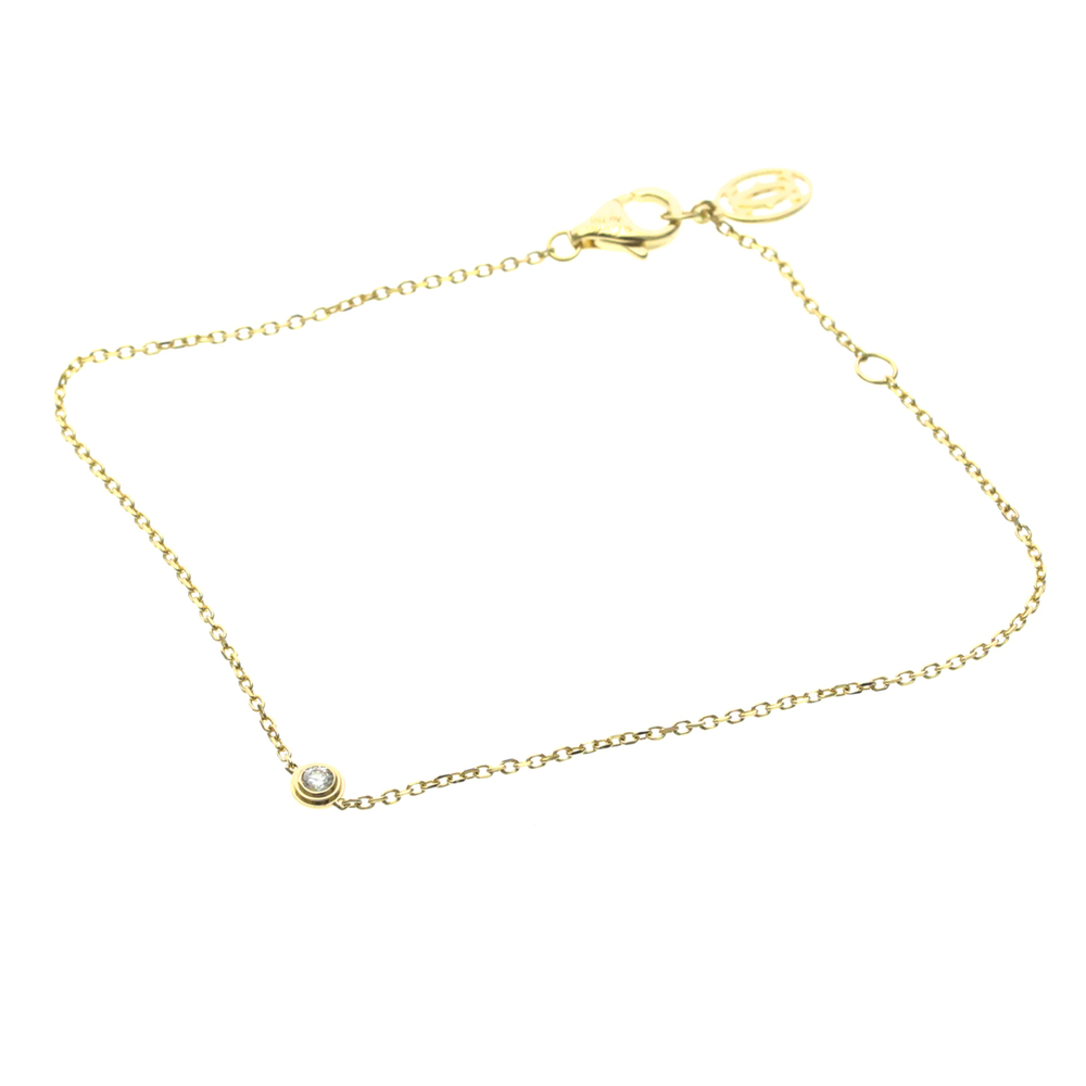 CARTIER 18k Gold Diamond Charm Bracelet